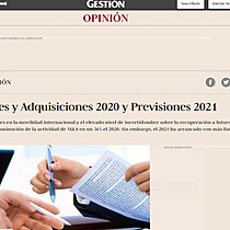 Fusiones y Adquisiciones 2020 y Previsiones 2021